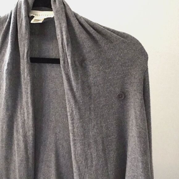 LOVESTITCH Wrap Cardigan Sweater Fringe Women's Medium Western Boho Travel Cozy - Picture 9 of 14